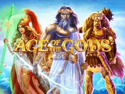 Try Age of the Gods slot by Playtech on kyngs-casino.no – logo image