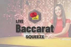 Baccarat Squeeze game by Evolution – logo hosted on Kyngs Casino