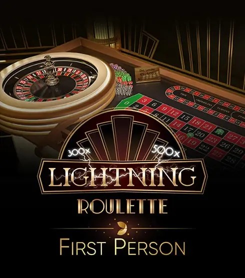 First Person Lightning Roulette logo – Live Dealer by Evolution at Kyngs Casino