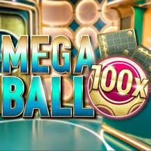 Mega Ball 100x logo by Evolution at Kyngs Casino